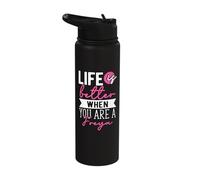 Personalized Name, Life is Better When You are A Freya Stainless Steel Insulated Water Bottle
