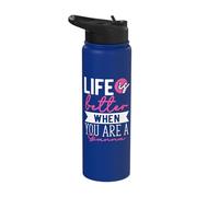 Personalized Name, Life is Better When You are A Gianna Stainless Steel Insulated Water Bottle