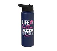 Personalized Name, Life is Better When You are A Mia Stainless Steel Insulated Water Bottle