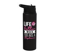 Personalized Name, Life is Better When You are A Stephanie Stainless Steel Insulated Water Bottle