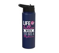 Personalized Name, Life is Better When You are A Stephanie Stainless Steel Insulated Water Bottle