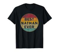 Personalized Name Nathan I Love Nathan Retro Vintage Style T-Shirt