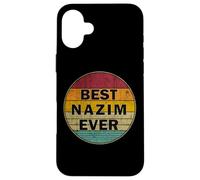 Personalized Name Nazim I love Nazim Retro vintage Style Case for iPhone 16 Plus