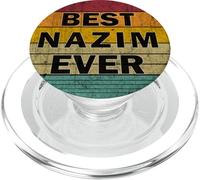Personalized Name Nazim I love Nazim Retro vintage Style PopSockets PopGrip for MagSafe