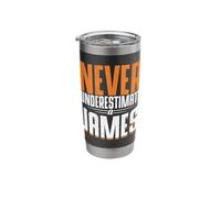 Personalized Name, Never Underestimate A James Stainless Steel Insulated Tumbler