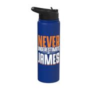 Personalized Name, Never Underestimate A James Stainless Steel Insulated Water Bottle