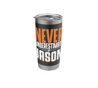 Personalized Name, Never Underestimate A Jason Stainless Steel Insulated Tumbler