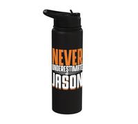 Personalized Name, Never Underestimate A Jason Stainless Steel Insulated Water Bottle