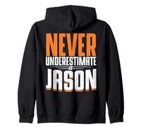 Personalized Name, Never Underestimate A Jason Zip Hoodie