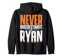 Personalized Name, Never Underestimate A Ryan Zip Hoodie
