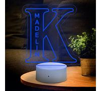 Personalized Name Night Light LED Neon 7 Colors Light Up Letters Sign Lamp Letters Sign Name Night Light Custom Name Acrylic Night Light Gift Home Table Decor Wedding Birthday Bedroom - Initials K