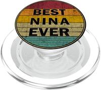 Personalized Name Nina I love Nina Retro vintage Style PopSockets PopGrip for MagSafe
