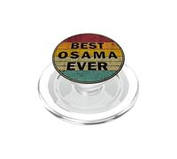 Personalized Name Osama I love Osama Retro vintage Style PopSockets PopGrip for MagSafe