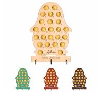 Personalized Name Penguin Advent Calendar Wooden Chocolate Holder Candy Display Stand Countdown Calendar With 24 Hole 25 Days Till Christmas Sign Winter Home Decor for Boy Girl