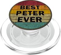 Personalized Name Peter I love Peter Retro vintage Style PopSockets PopGrip for MagSafe