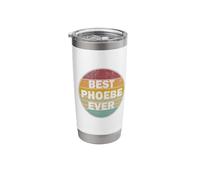 Personalized Name Phoebe I Love Phoebe Retro Vintage Style Stainless Steel Insulated Tumbler
