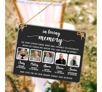 Personalized Name Photo Wedding Memory Sign In Loving Memory of Our Loved Ones Who Are Unable To Celebate with Us Today We Know You Are Here in Spirit and Live on In Our Hears Today and Always