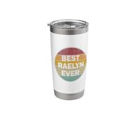 Personalized Name Raelyn I Love Raelyn Retro Vintage Style Stainless Steel Insulated Tumbler