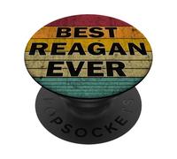 Personalized Name Reagan I love Reagan Retro vintage Style PopSockets Adhesive PopGrip