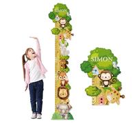 Personalized Name Wooden Growth Chart for Wall - Forest Animal Stack Size Height Chart for Kids, Growth Measuring Board and Kids Height Wall Chart, Children Playroom Decor