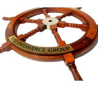 PERSONALIZED Nautical Handcrafted Ship Wheel - Natural Wood Ship Wheel | Home & Gifts | Ship Wheel - Pirate's Boat Ship Wheel - MARYAM CRAFTS (30 inches)