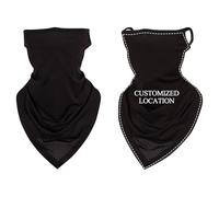 Personalized Neck Gaiter Customized Photo Face Covering Mask Ear-hanging Scarf Ice Silk Breathable Summer Sunscreen Unisex Reusable Face Mask