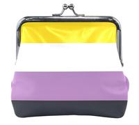 Personalized Nonbinary Pride Community Flag Lgbt Symbol Women's Coin Purses & Pouches Kiss Lock Change Purse for Girls, Nonbinary Pride Community Flag Lgbt Symbol, Classic, Nonbinary Pride Community