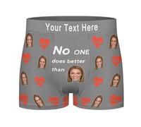 Personalized Novelty Boxer Briefs with Wife's Face, Personalised Waist Underwear for Men, Custom Funny Mens Underpants Shorts Gifts for Valentines Day, Anniversary, Personalised Surprise Gift for Him