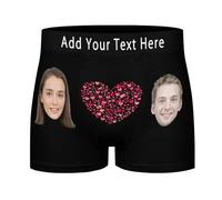 Personalized Novelty Boxer Briefs with Wife's Face, Personalised Waist Underwear for Men, Custom Funny Mens Underpants Shorts Gifts for Valentines Day, Anniversary, Personalised Surprise Gift for Him