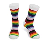 Personalized Novelty Socks for Men -Interesting design funny Gift for Mother's Day Father's Day Christmas Gifts Birthday Presents Ideas Rainbow Stripes(Sizes 6-11)