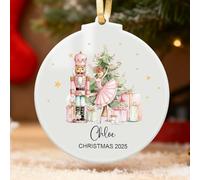 Personalized Nutcracker Christmas Ornament for Girls - Custom Acrylic Ballerina Decoration with Name - Cute Holiday Keepsake Gift for Daughters, Kids, or Granddaughters