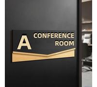 Personalized Office Door Sign, Custom Text For Department Door Plate,Modern Acrylic Office Sign With Replaceable Magnetic Plaque, Customizable Room Identification For Business