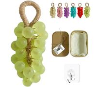 Personalized Original Handmade Crystal Grape Soap Gentle Cleansing Soap, 2026 Grape Soaps on A Rope, Moisturizing Essential Oil Decorative Soaps Bars for Bathroom Sink (Light green)