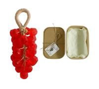 Personalized Original Handmade Crystal Grape Soap Gentle Cleansing Soap, Grape Soaps on a Rope, Handcrafted Grapes Soaps Natural Manual Decorative Gift for Showers Baptisms & Home Spa