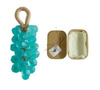 Personalized Original Handmade Crystal Grape Soap Gentle Cleansing Soap, Grape Soaps on a Rope, Handcrafted Grapes Soaps Natural Manual Decorative Gift for Showers Baptisms & Home Spa