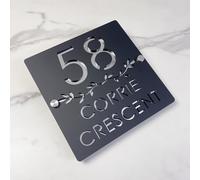 Personalized Outdoor House Number Sign - Custom 3D Acrylic Address Plaque with Floating Leaf Design - Waterproof Modern Door Number Plate for Wall, Fence, Gate, or Mailbox