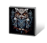 Personalized Owl Lapel Pin for Men Women Cute Funny Square Brooch for Ease And Safe Aluminum Alloy Brooches Suit Dress Accessories Wedding Party