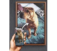 Personalized Paint by Numbers Kit for Adults,Customized DIY Painting Paint by Numbers Kits on Canvas for Your Lover, Family, Dog, cat, pet (16" x 16", Professional 42 Colors)