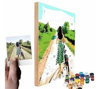 Personalized Paint by Numbers Kit for Adults, DIY Acrylic Oil Painting by Number Kits on Canvas, Personalized Customized Your Own Pictures, Home Decor, Best Gift for Friends (8X8inch, Framed)