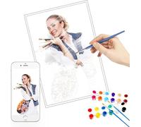 Personalized Paint by Numbers Kit for Adults, DIY Acrylic Oil Painting by Number Kits on Canvas, Personalized Customized Your Own Pictures, Home Decor, Best Gift for Friends (16X20inch, No Frame)