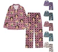 Personalized Pajamas with Faces for Men Women, Matching Pajamas for Couples and Family, Custom Photo Christmas Pjs Gift