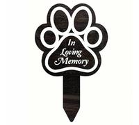 Personalized Paw Dog Memorial Plaque for Garden - Pet Memorial Stakes Wooden Cross for Grave, Unique Pet Memorial Plaques