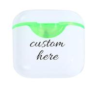 Personalized Pencil Sharpener, Customisable Double Hole with Text or Logo - Manual Sharpener, for 11mm and 8mm Pencils - Student Stationery Gift for Back to School Classroom (Green)