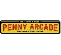 Personalized Penny Arcade Boardwalk Beach House Sign 829 Metal Signs 40x10 cm