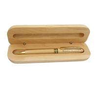 Personalized Pens with Name - Custom Engraved Luxury Pen Set, Wood & Bronze Ballpoint and Fountain Pens, Elegant Gift Box, Office Gifts for Men & Women (ballpoint pen)