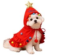 Personalized Pet Clothing, Christmas Custom Name Pet Cape, Cat and Dog Christmas Tree Set, for Pets Lovers, Dog Mom's Gift