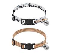 Personalized Pet Collar Dog Adjustable personalizado para Female and Male Dog Collar 2 Pack Cartoon Blue Black Whale Pastel Christmas Stripe Red Green