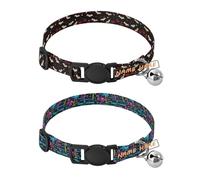 Personalized Pet Collar Dog Release Buckle para personalizados Collar for Female Dogs 2 Packs Gothic Style Darkness Red Lips Summer Neon Flamingo Coconut Tree