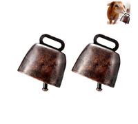 Personalized Pet Cowbell - Lightweight Copper Anti-Lost Bell for Cats/Dogs, Vintage Metal Ornament for Collars & Home Decor (Red brass, 2)