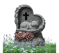 Personalized Pet Grave Stones, Pet Remembrance, Garden Decor for Pet Lovers, Unique Pet Headstones, Solar Pet Memorial Statue, Customizable Pet Grave Markers, Elegant Pet Memorial Stones